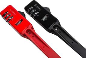 img 3 attached to 🔒 Bell QuickZip Zip-Tie Multi-Purpose Combo Lock Red/Black, 2-Pack - One Size