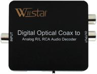 🔊 wiistar оптический раскодировщик с ac3/dts/конвертер toslink coaxial digital в аналоговый аудио l/r и разъемом для наушников 3,5 мм логотип