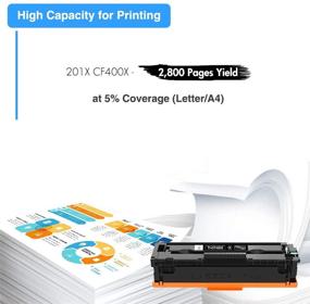 img 2 attached to TRUE IMAGE Compatible Toner Cartridge (Black, 1-Pack) for HP 201A CF400A 201X CF400X Color Pro MFP M277dw M252dw M252n M277c6 M277 M252 M252dw Printer Ink - High-Quality Replacement
