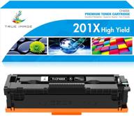 true image compatible toner cartridge (black, 1-pack) for hp 201a cf400a 201x cf400x color pro mfp m277dw m252dw m252n m277c6 m277 m252 m252dw printer ink - high-quality replacement logo