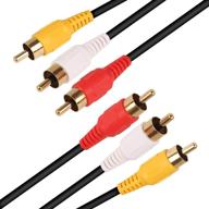 100 ft rca to rca m/mx3 audio video cable, composite cord for tv, dvd, vcd, etc. logo