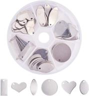 🔖 ph pandahall 60 pieces assorted styles of stainless steel stamping tag pendants charms - ideal for diy craft making of bracelets, necklaces, jewelry logo