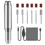 delifo nail drill set with 6 heads & 6 sanding bands - professional electric portable manicure pedicure tools for acrylic nails, polishing shape, usb rechargeable logo