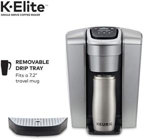 img 2 attached to Keurig C K-Elite Coffee Maker, Single Serve K-Cup Pod Brewer with Iced Coffee Capability, Extra Accessories Included, 75oz, Brushed Silver Plus Filter Bundle