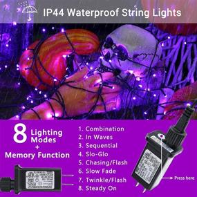 img 2 attached to 🎄 114ft 300 LED Christmas Lights: Indoor Outdoor String Lights with 8 Modes, Timer, Waterproof - Perfect for Christmas Party, Home, Garden, Xmas Tree Decorations