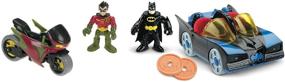 img 4 attached to 🦇 Enhanced Fisher Price Imaginext Super Friends Batmobile Action Figurines and Collectibles