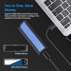 img 3 attached to 🔌 ELUTENG M.2 NVME SATA NGFF Enclosure: Dual Protocol USB3.1 GEN2 Adapter for 4TB SSD – PC, Mac, Laptop, PS4, TV, Router, Phone