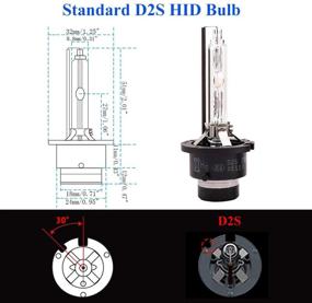 img 1 attached to 🔦 Лампы XELORD D2S HID 6000K Бриллиантово-белые ксеноновые HID-фары - Заменитель лампы автомобильного фары 35W 12V для ближнего или дальнего света - Обновленная версия - 2 штуки