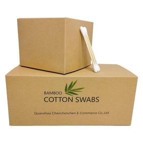img 4 attached to 🌾 Organic Cotton Swabs Large Size 860pcs: Enhanced with Longer Bamboo Stick and More Cotton!