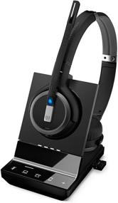 img 4 attached to Sennheiser SDW 5066 (507024) - Double-Sided Wireless DECT Headset for Desk Phone Softphone/PC & Mobile Phone, Dual Microphone, Ultra Noise Cancelling, Black