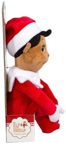 img 2 attached to 🎅✨ Christmas Plushee Pals Bundle Dark Skin Brown Eyed Boy and Girl - Elf on The Shelf (1)