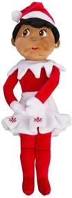 img 3 attached to 🎅✨ Christmas Plushee Pals Bundle Dark Skin Brown Eyed Boy and Girl - Elf on The Shelf (1)