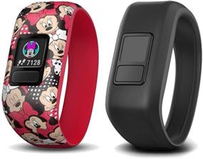 img 4 attached to 🐭 Garmin Vivofit Jr 2 - Minnie Mouse and Black Stretchy Bands