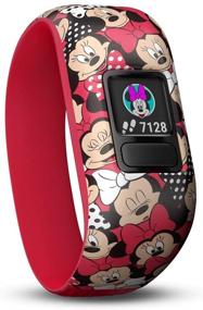 img 3 attached to 🐭 Garmin Vivofit Jr 2 - Minnie Mouse and Black Stretchy Bands