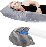 🤰 premium satin snuggle pregnancy pillow cover | maternity hair & skin protection | cool & comfortable | u & c shaped pregnancy pillow cases | blue or pink accent color logo