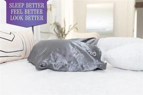 img 2 attached to 🤰 Premium Satin Snuggle Pregnancy Pillow Cover | Maternity Hair & Skin Protection | Cool & Comfortable | U & C Shaped Pregnancy Pillow Cases | Blue or Pink Accent Color