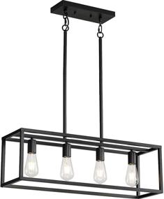 img 2 attached to Industrial Chandelier Rectangular Farmhouse Adjustable