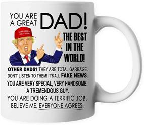 img 3 attached to 👨 Father's Day Trump Mug | Durable Ceramic Coffee Cup Tea Mug PB110