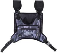 💼 water resistant ekfacmia chest bag with reflective harness for men - ideal chest pack logo