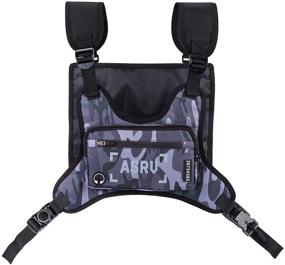 img 4 attached to 💼 Water Resistant Ekfacmia Chest Bag with Reflective Harness for Men - Ideal Chest Pack