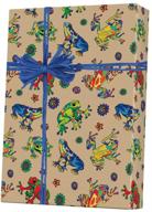 forest frogs kraft wrapping paper logo
