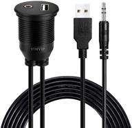 🎶 ultra-long vimvip usb & 3.5mm aux extension flush mount cable - enhance car, bike, boat, and motorcycle audio experience logo