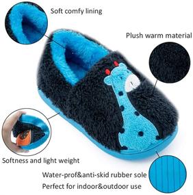 img 3 attached to Non-Slip Cartoon Animal Slippers for Boys and Girls - Lightweight Cotton Toddler Shoes with Elastic Bands, Cushioning Insoles - Indoor Soft and Comfortable Slipper