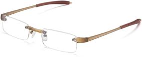 img 4 attached to Stylish and Featherweight Rimless Reading Glasses for Men and Women