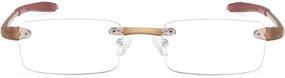 img 2 attached to Stylish and Featherweight Rimless Reading Glasses for Men and Women