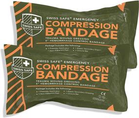 img 4 attached to 🩹 Swiss Safe Israeli Sterile Compression Bandage: Ultimate Emergency Wound Dressing & First Aid Kit Essential, 2 Pack