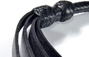 img 2 attached to Ardour Crafts 3-Feet Long Genuine Leather Whip - 08 Plait Heavy-Duty Bullwhip with 4 Slapper Tails