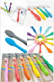 img 1 attached to 12-Pack Rainbow Toothbrushes for Kids aged 3-8 years by TheTwelve