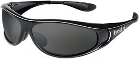 img 1 attached to Bolle Sport Spiral Sunglasses - Shiny Black with Polarized TNS Lens