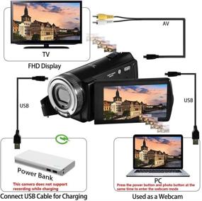 img 1 attached to ORDRO HDV-V12 HD 1080P Video Camera Recorder with Infrared Night Vision - Camcorder Bundle Includes 16G SD Card and 2 Batteries