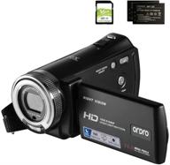 ordro hdv-v12 hd 1080p video camera recorder with infrared night vision - camcorder bundle includes 16g sd card and 2 batteries logo