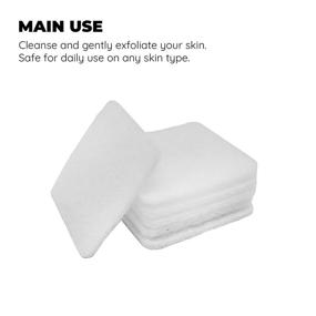 img 2 attached to 🌟 Jacent Mini Exfoliating Sponges: Square Facial Cleansing and Makeup Removal Pads for All Skin Types - Unveil Your Skin's Radiance!