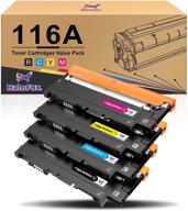 🖨️ halofox compatible toner cartridge replacement for hp 116a w2060a w2061a w2062a w2063a, compatible with hp 150a mfp178nw 179fnw - black, cyan, yellow, magenta, pack of 4 logo