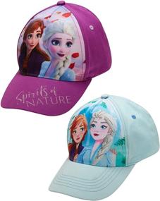 img 4 attached to Disney Frozen Baseball Caps - 2 Pack Elsa and Anna Glitter Hats with Faux Ponytail Set for Girls (Ages 4-7)