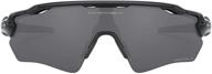stylish oakley youth kids' oj9001 radar ev xs path rectangular sunglasses: polished black/prizm black polarized (31 mm) logo