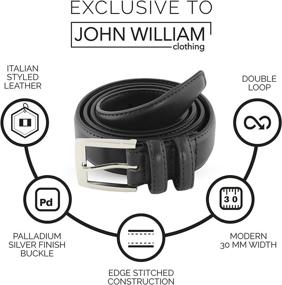 img 2 attached to Leather Belts Men Black Casual Men's Accessories and Belts