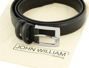 img 3 attached to Leather Belts Men Black Casual Men's Accessories and Belts