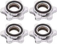 winomo 4 pcs 25mm hex nut anti-slip barbell spin-lock collars with screw clamps for dumbbell weight lifting logo