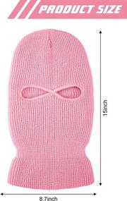 img 2 attached to Warm and Cozy Knitted Balaclava Face Mask - Perfect Winter Ski Mask with 2-Hole Design