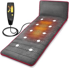 img 4 attached to 🛀 SereneLife SLMPDMSG45 - Full Body Vibrating Massage Mat with 10 Motors, Heating Pad, Warming Back Massager Mat, Relieves Stress & Muscle Pain