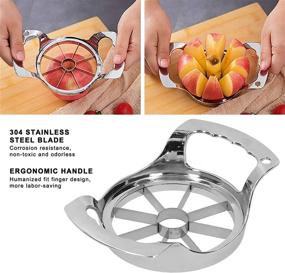 img 3 attached to 🍎 Ultra-Sharp 8-Blade Apple Slicer by Aolzg: Upgraded Version of Stainless Steel Apple Corer Cutter for Easy and Sturdy Slicing, Perfect for Up to 4 Inches Apples (Update)