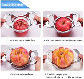 img 2 attached to 🍎 Ultra-Sharp 8-Blade Apple Slicer by Aolzg: Upgraded Version of Stainless Steel Apple Corer Cutter for Easy and Sturdy Slicing, Perfect for Up to 4 Inches Apples (Update)