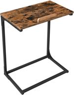 🪑 industrial style rustic brown and black end table, laptop table, side table with tilting top - vasagle ulnt057b01 logo