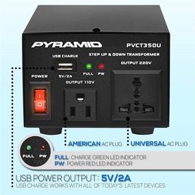 img 3 attached to 💡 Конвертер напряжения с USB-портом для зарядки, мощностью 350 Вт, с возможностью повышения и понижения напряжения, адаптер для подключения к сети Великобритании - Pyle PVCT350U.
