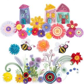 img 1 attached to 252-Piece Paper Quilling Flower Kit: DIY Colorful Petal Quilling Art Strips – Perfect Tool for Handmade Crafts!