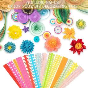 img 2 attached to 252-Piece Paper Quilling Flower Kit: DIY Colorful Petal Quilling Art Strips – Perfect Tool for Handmade Crafts!